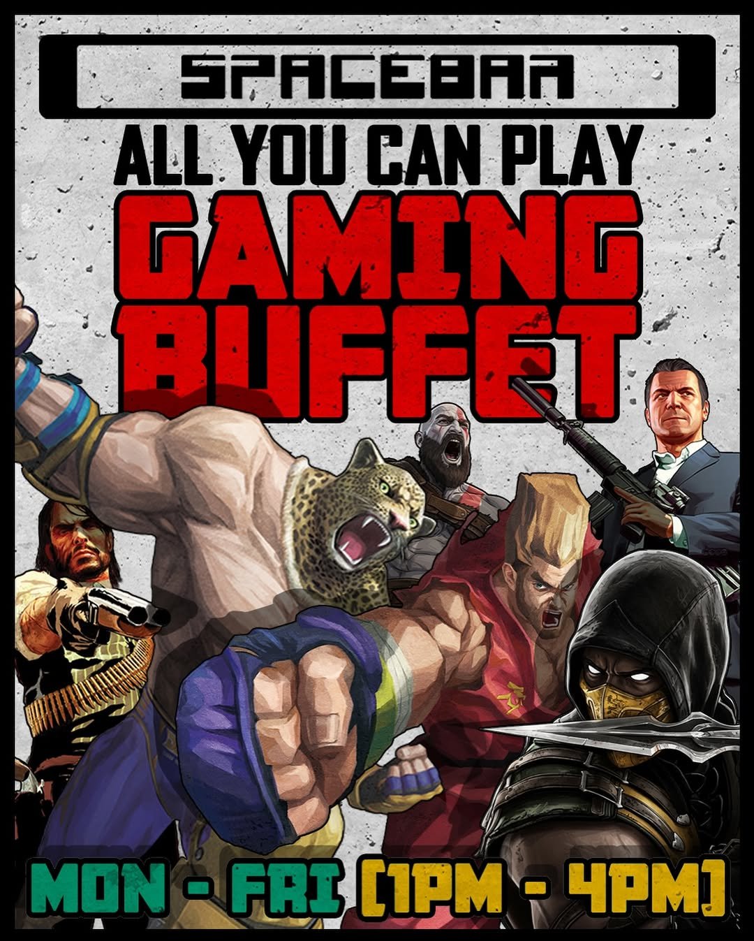 🎮 The Gaming Buffet is LIVE!Unlimited gaming. Unlimited fun.Every Monday to Friday - 1–4 PMBrin