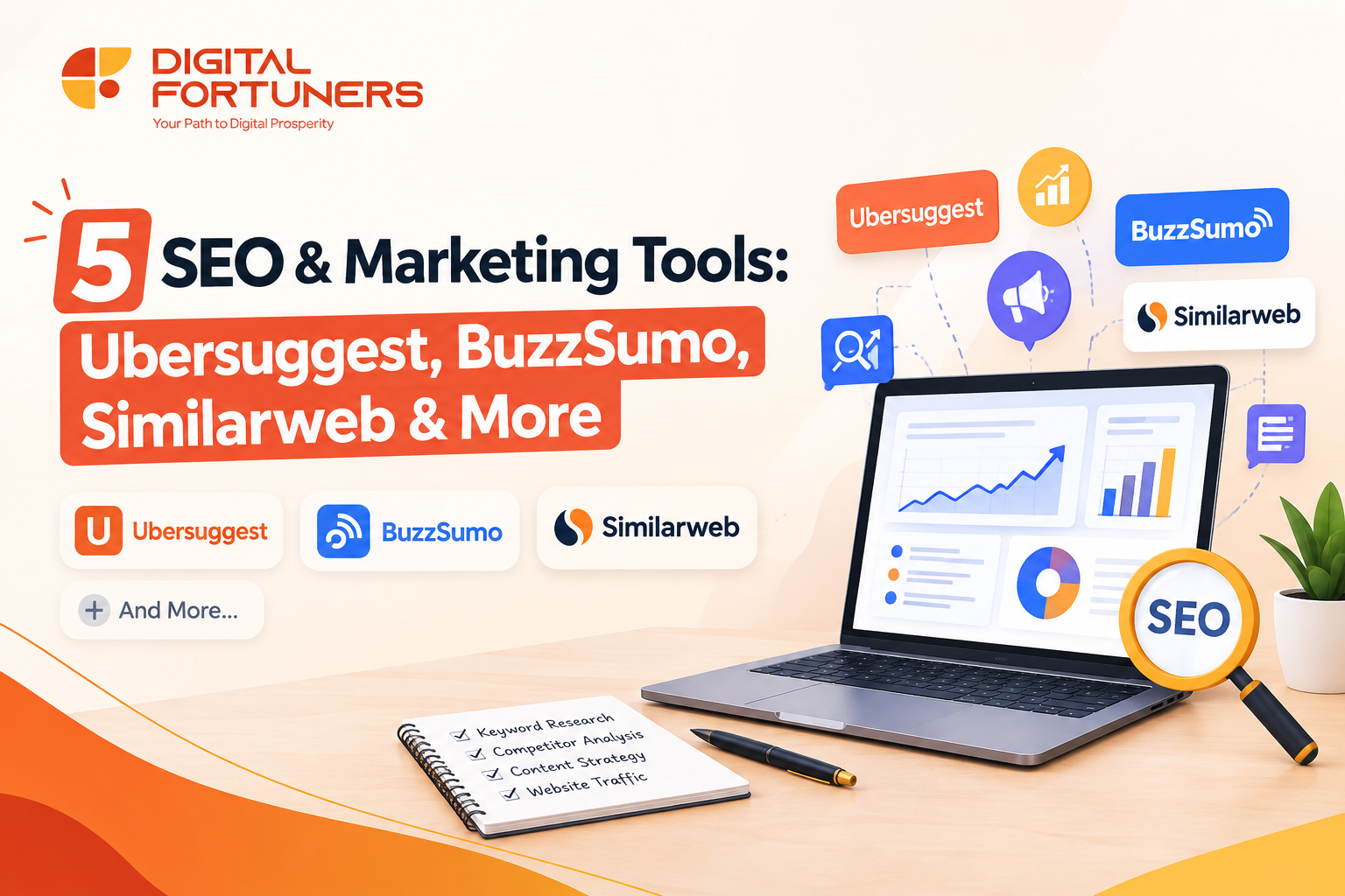 5 SEO & Marketing Tools: Ubersuggest, BuzzSumo, Similarweb & More