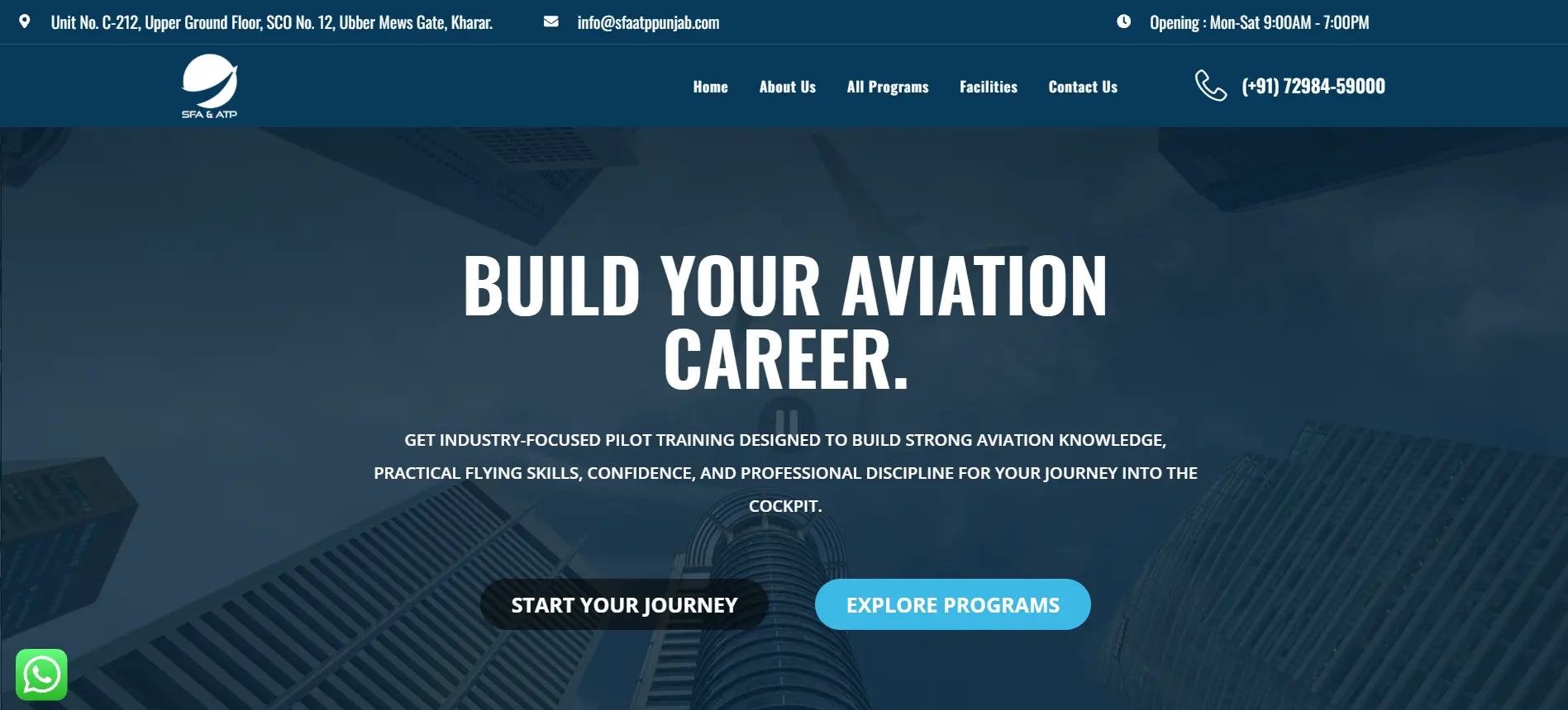 SFA and ATP website screenshot
